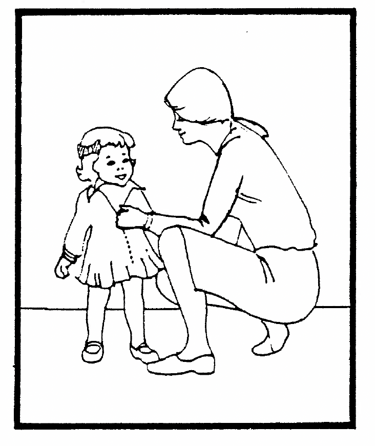 Matka ubiera córkę