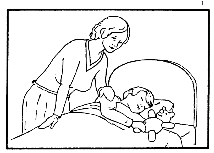 Chłopiec nie jest budzony przez matkę.