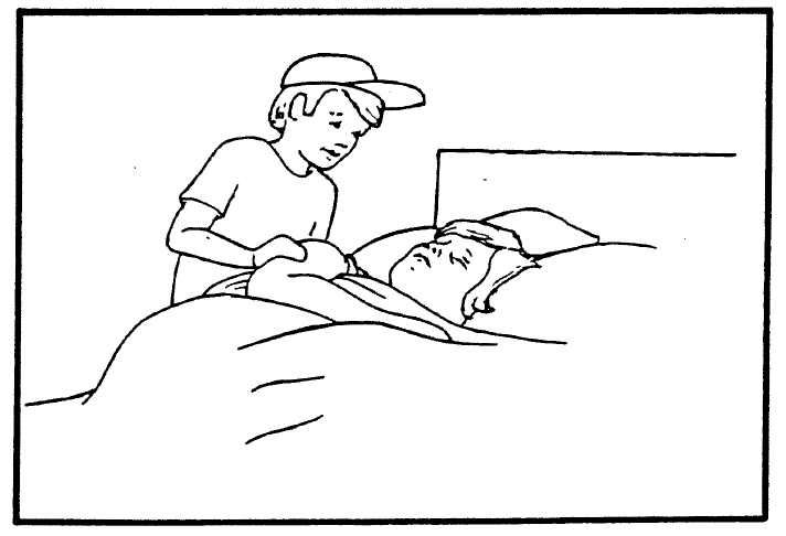 Chłopiec nie jest budzony przez matkę.