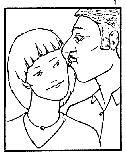 Kobieta nie całuje mężczyzny.