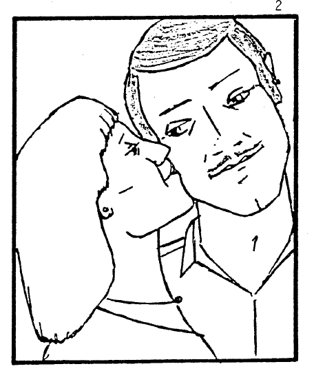 Kobieta nie całuje mężczyzny.